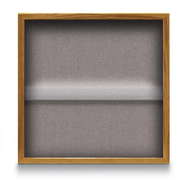 Outdoor Enclosed Combo Board, 48"x36", Satin Frame/Green & Medium Grey